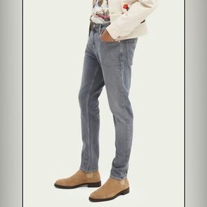 SCOTCH & SODA Dart Skinny Fit Jeans Sz W 36/ L 34 Gray Wash Hyper Stretch Denim